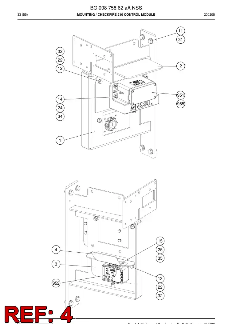 BG00668004a BG 006 680 04a Cover, Plastic - Sandvik Technical Drawing