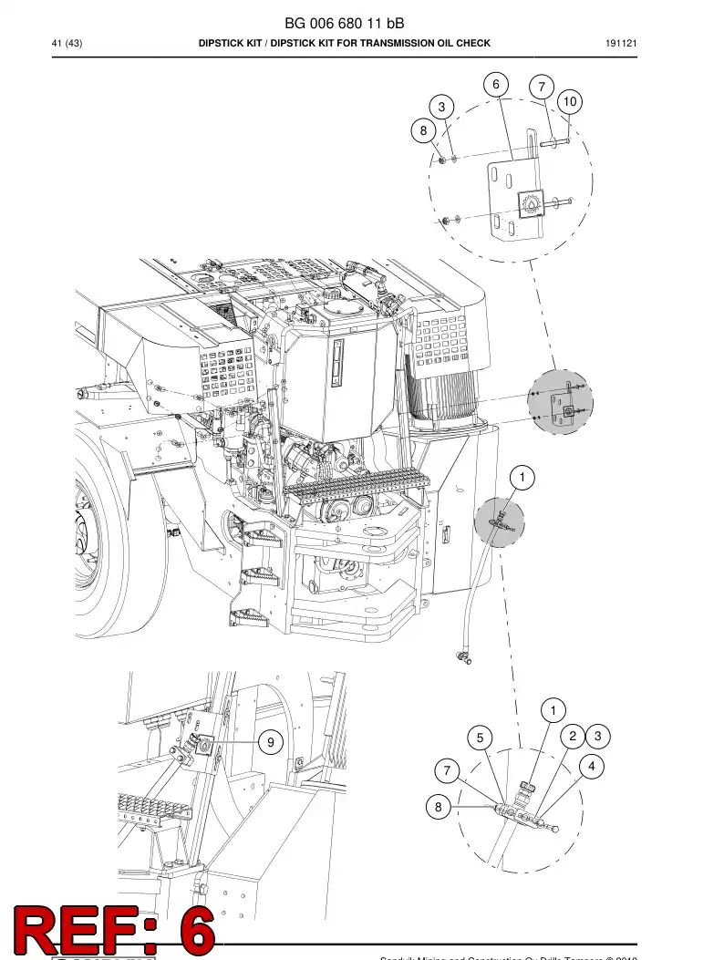 BG00668530b BG 006 685 30b Bracket, Hose - Sandvik Technical Drawing