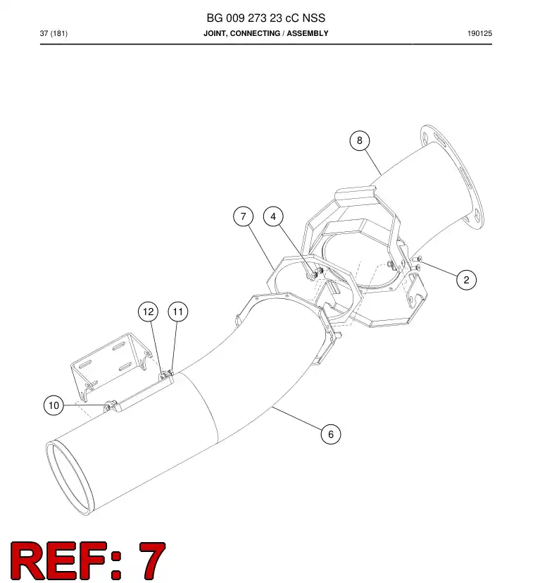 BG00669618c BG 006 696 18c Gasket, Rubber - Sandvik Technical Drawing