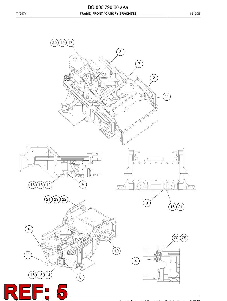 BG00669671a BG 006 696 71a Hinge - Sandvik Technical Drawing