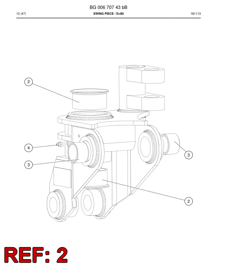 BG00670017a BG 006 700 17a Bearing, Plain - Sandvik Technical Drawing