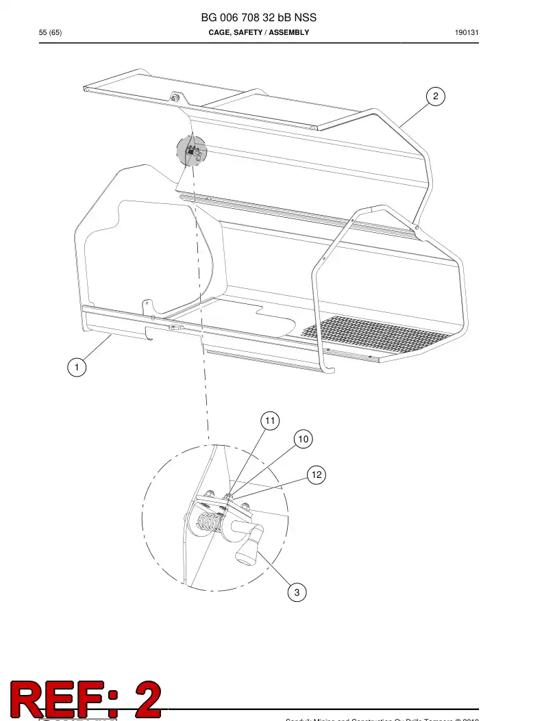 BG00670842a BG 006 708 42a Hatch - Sandvik Technical Drawing
