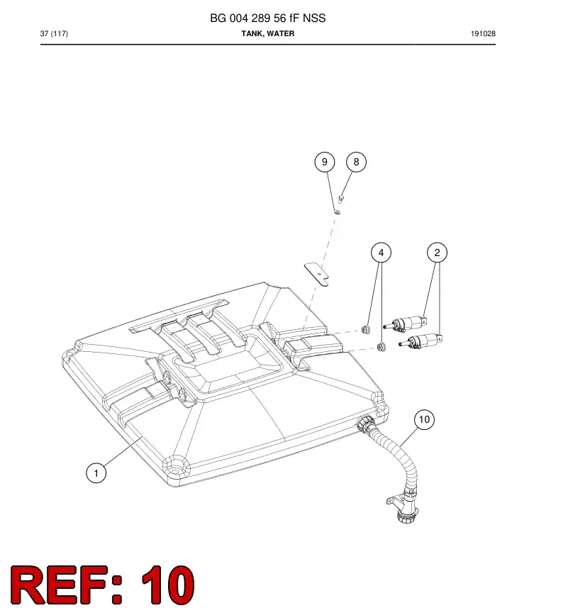 BG00673309b BG 006 733 09b Pipe, Filling - Sandvik Technical Drawing