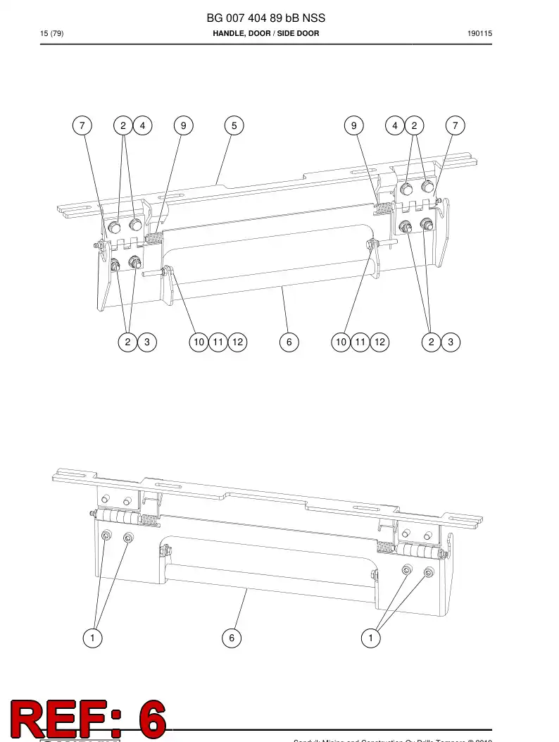 BG00675092b BG 006 750 92b Handle - Sandvik Technical Drawing