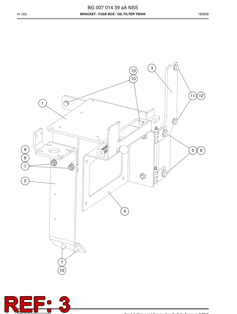 BG00678896a BG 006 788 96a Plate - Sandvik Technical Drawing