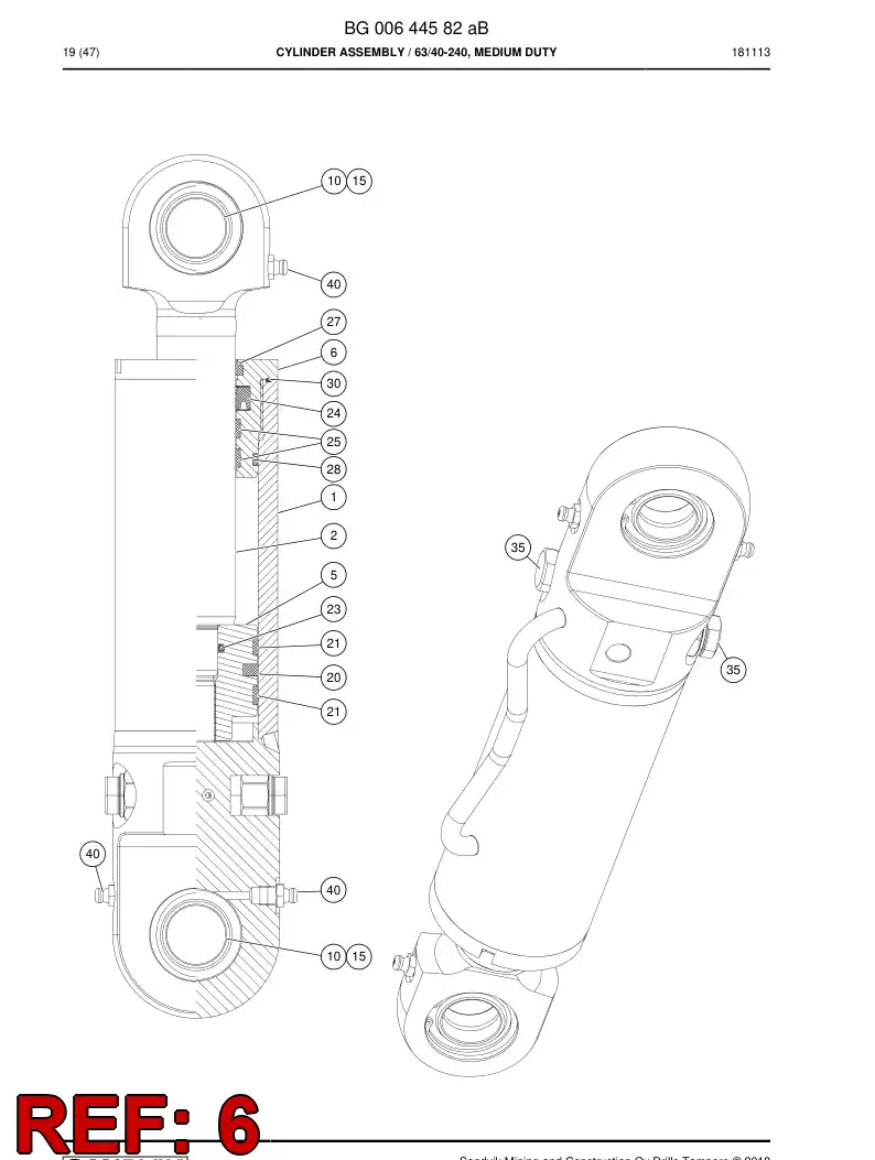 BG00679232a BG 006 792 32a Cover, Front - Sandvik Technical Drawing