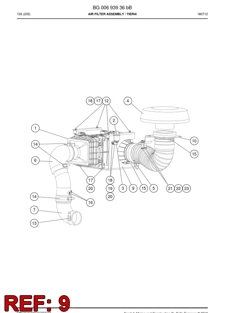 BG00679871b BG 006 798 71b Bracket - Sandvik Technical Drawing
