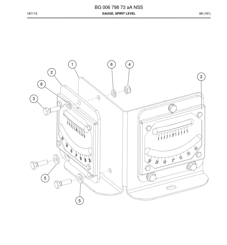 BG00679873a BG 006 798 73a Gauge, Spirit Level - Sandvik Technical Drawing