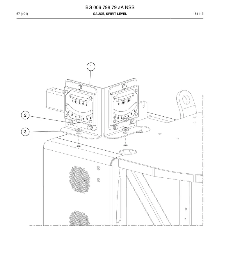 BG00679879a BG 006 798 79a Gauge, Spirit Level - Sandvik Technical Drawing