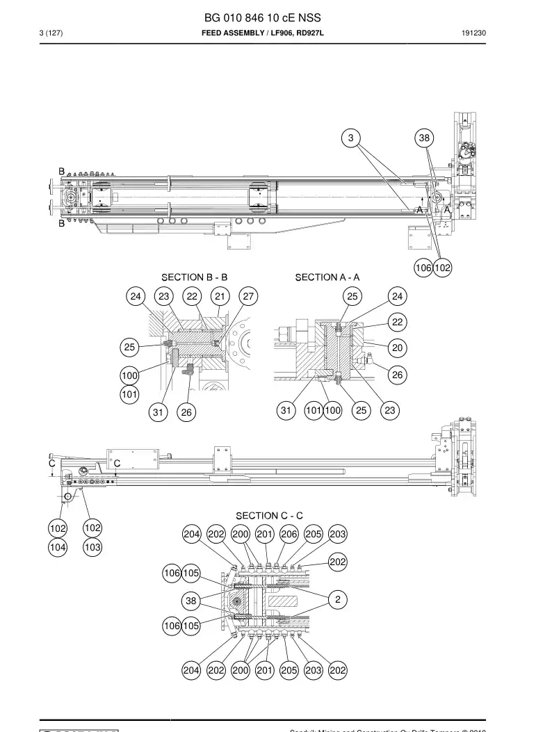 BG00679996a BG 006 799 96a Strip, Guide - Sandvik Technical Drawing