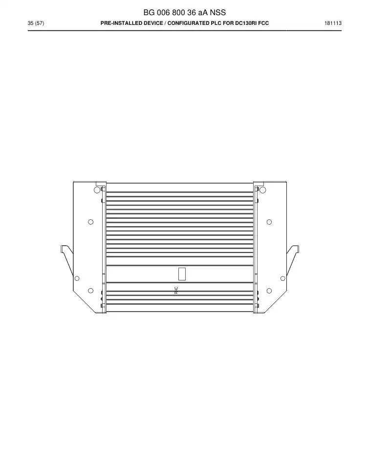 BG00680036a BG 006 800 36a Pre-Installed Device - Sandvik Technical Drawing