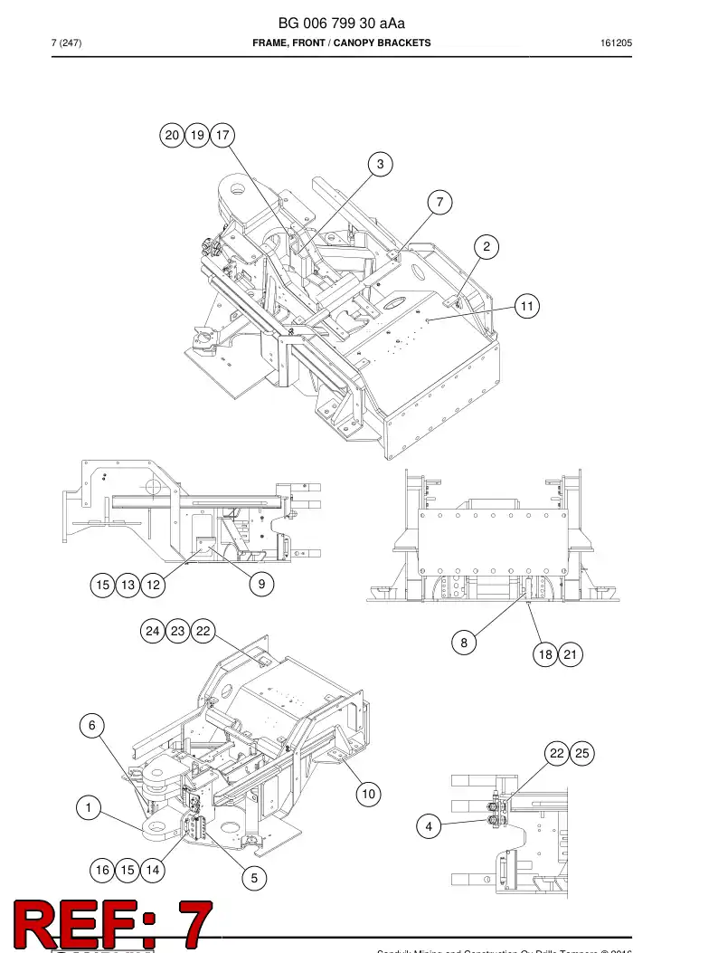 BG00680427a BG 006 804 27a Support - Sandvik Technical Drawing