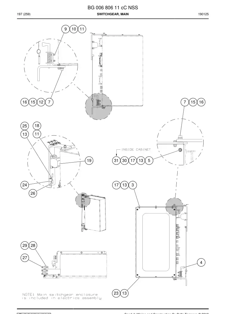 BG00680611c BG 006 806 11c Switchgear, Main - Sandvik Technical Drawing