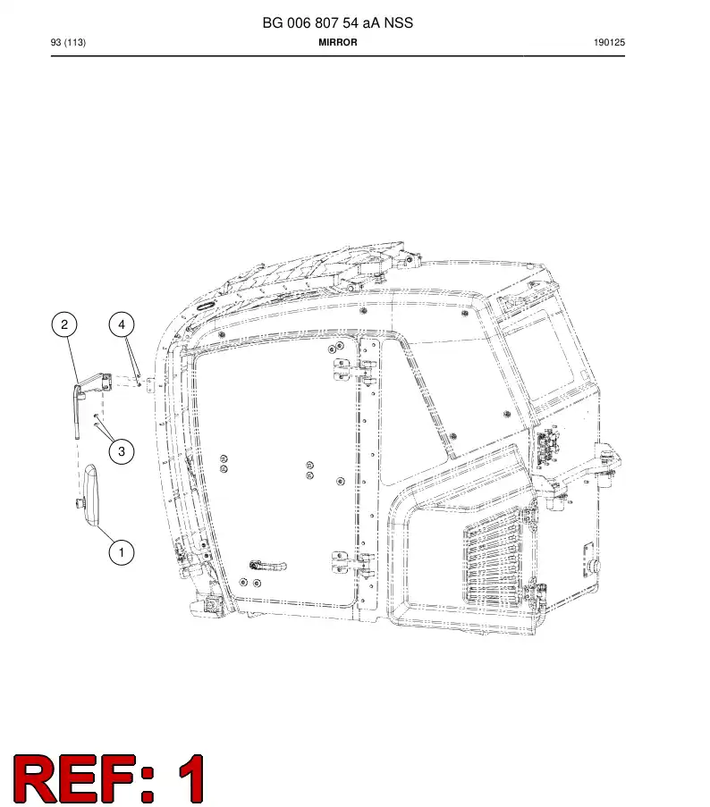 BG00680678a BG 006 806 78a Mirror - Sandvik Technical Drawing