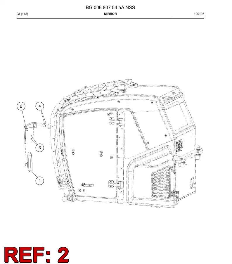 BG00680679a BG 006 806 79a Arm - Sandvik Technical Drawing