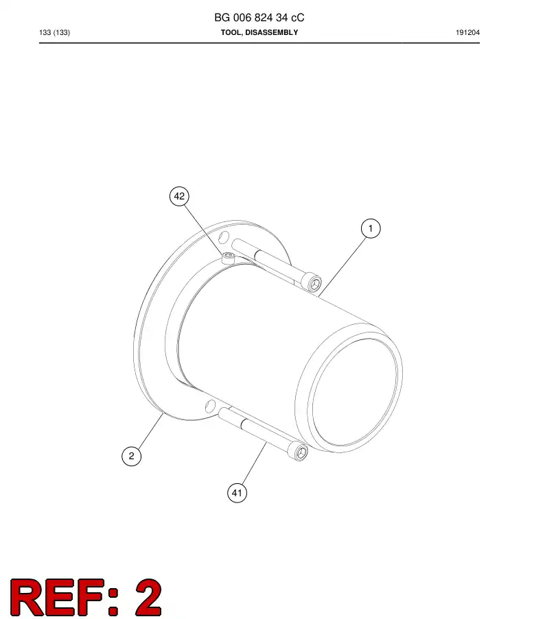 BG00680717a BG 006 807 17a Flange - Sandvik Technical Drawing