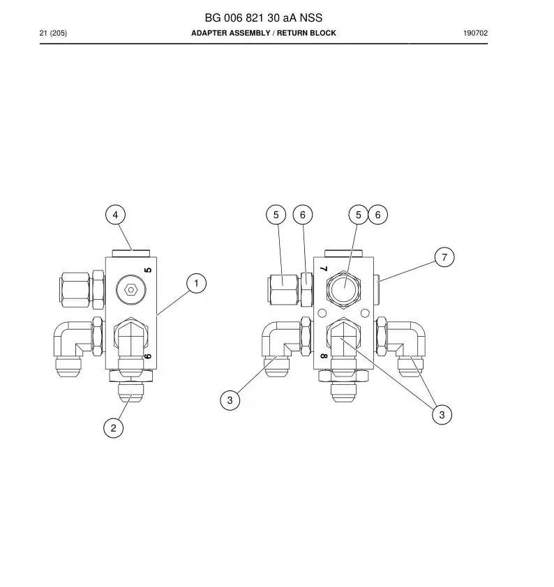 BG00682130a BG 006 821 30a Adapter Assembly - Sandvik Technical Drawing