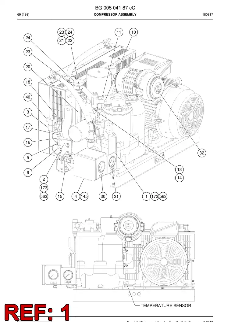 BG00682764a BG 006 827 64a Bracket - Sandvik Technical Drawing