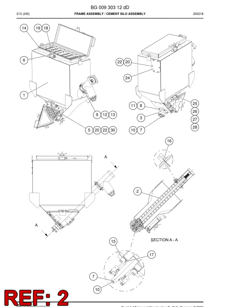 BG00683126a BG 006 831 26a Feed, Screw - Sandvik Technical Drawing