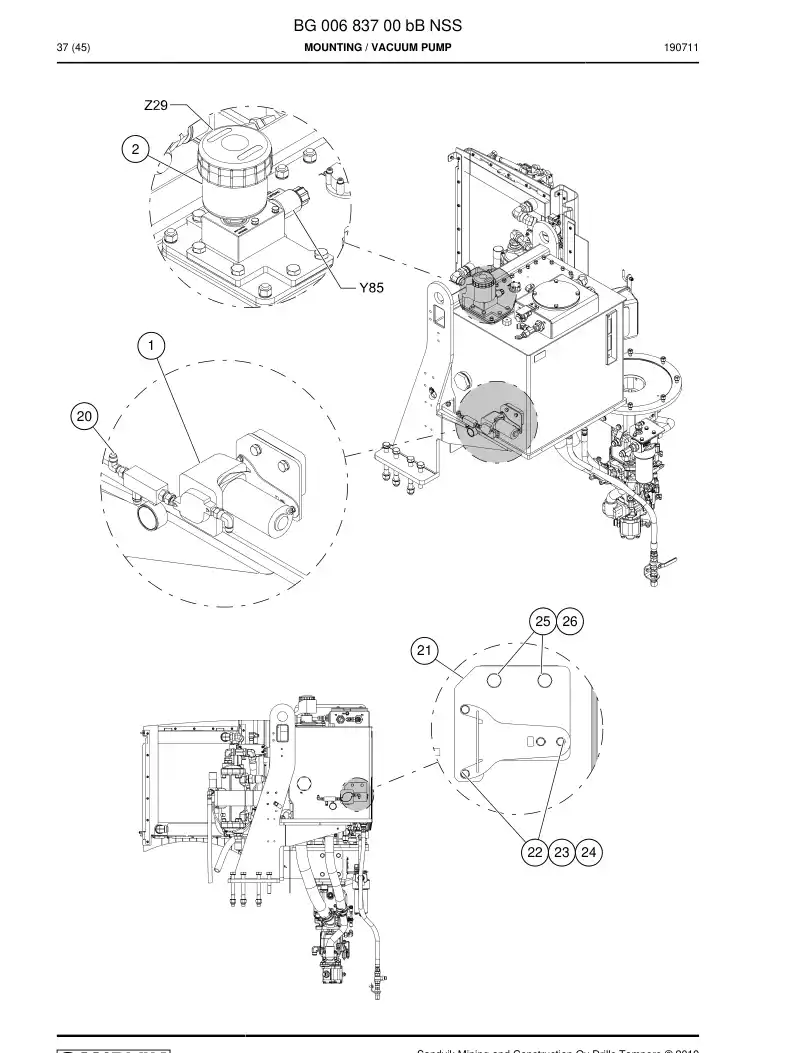BG00683700b BG 006 837 00b Mounting - Sandvik Technical Drawing