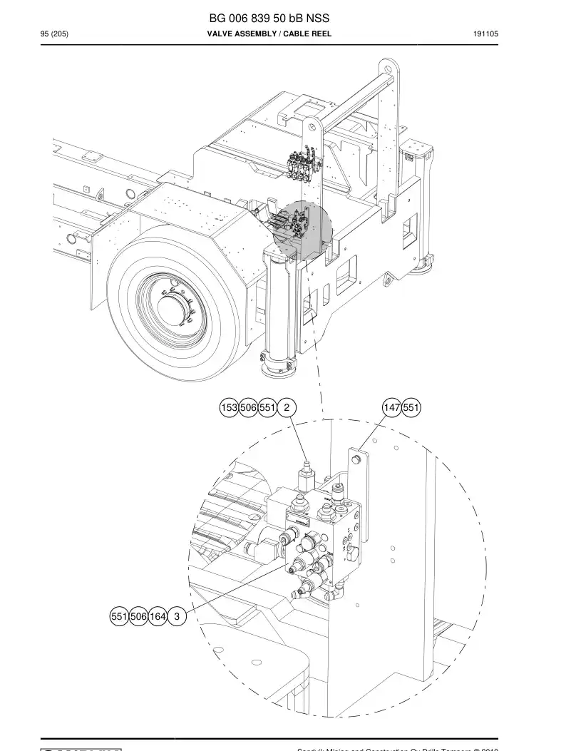 BG00683950b BG 006 839 50b Valve Assembly - Sandvik Technical Drawing