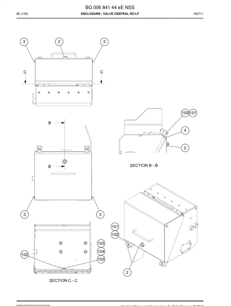 BG00684144e BG 006 841 44e Enclosure - Sandvik Technical Drawing