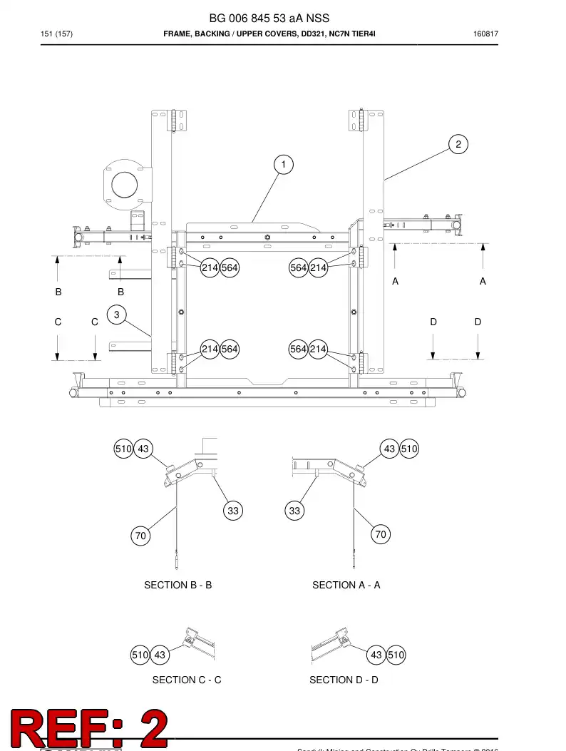 BG00686677a BG 006 866 77a Hinge - Sandvik Technical Drawing
