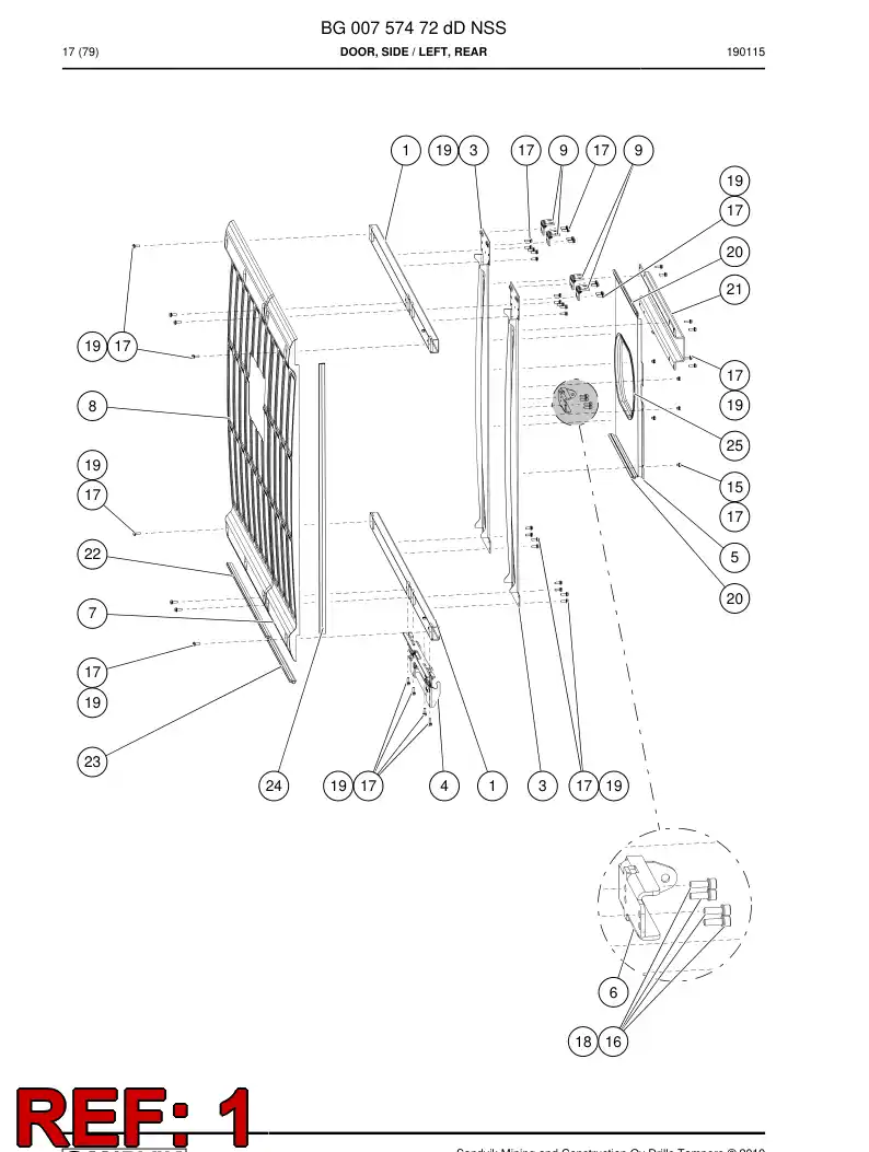 BG00686858a BG 006 868 58a Beam - Sandvik Technical Drawing