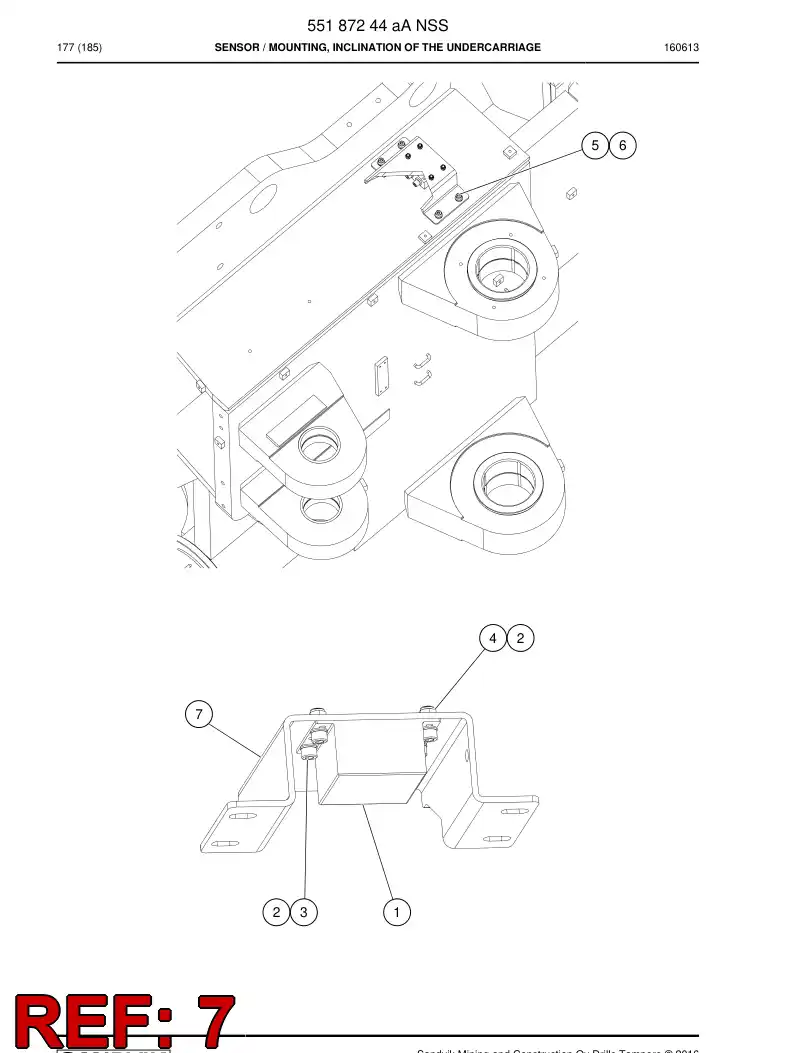 BG00688670a BG 006 886 70a Bracket - Sandvik Technical Drawing