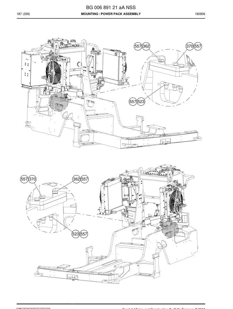 BG00689121a BG 006 891 21a Mounting - Sandvik Technical Drawing