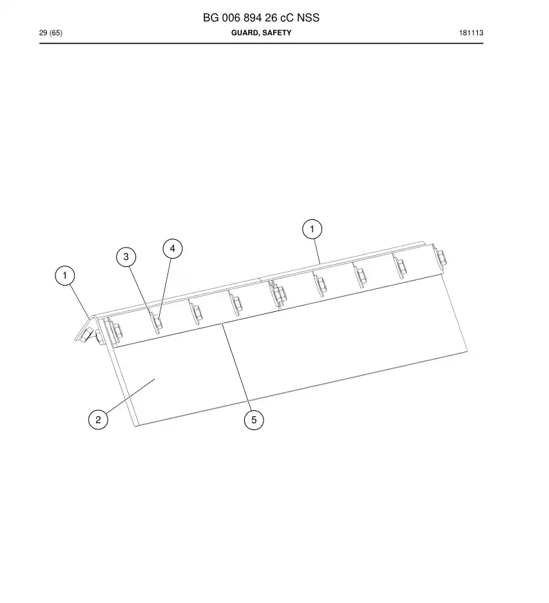 BG00689426c BG 006 894 26c Guard, Safety - Sandvik Technical Drawing