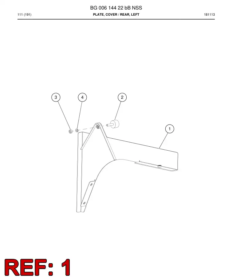 BG00689451a BG 006 894 51a Plate, Cover - Sandvik Technical Drawing
