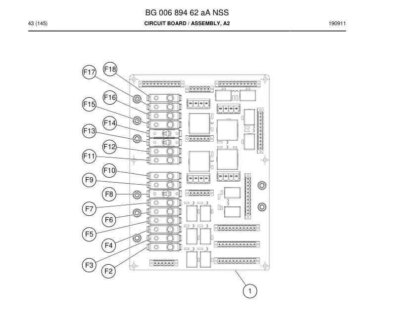 BG00689462a BG 006 894 62a Circuit Board - Sandvik Technical Drawing
