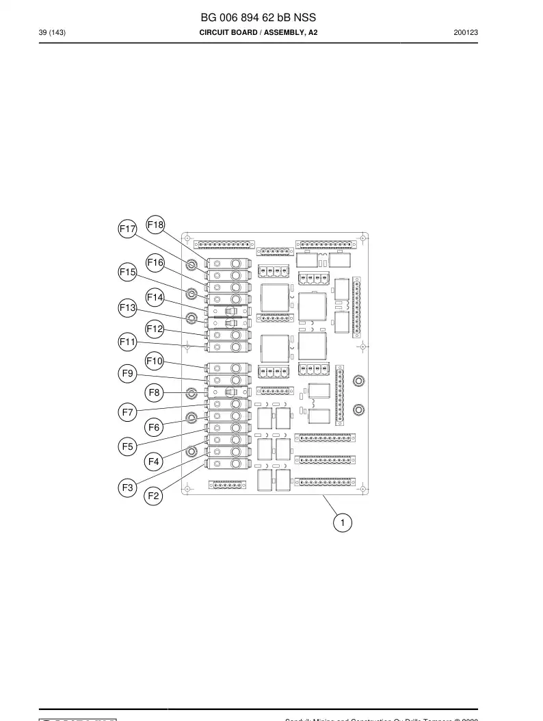 BG00689462b BG 006 894 62b Circuit Board - Sandvik Technical Drawing