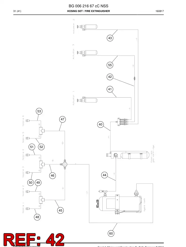BG00689480a BG 006 894 80a Hose Assembly - Sandvik Technical Drawing