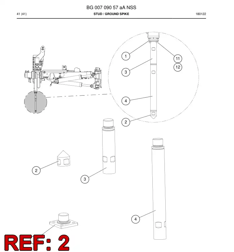BG00690040a BG 006 900 40a Stud - Sandvik Technical Drawing