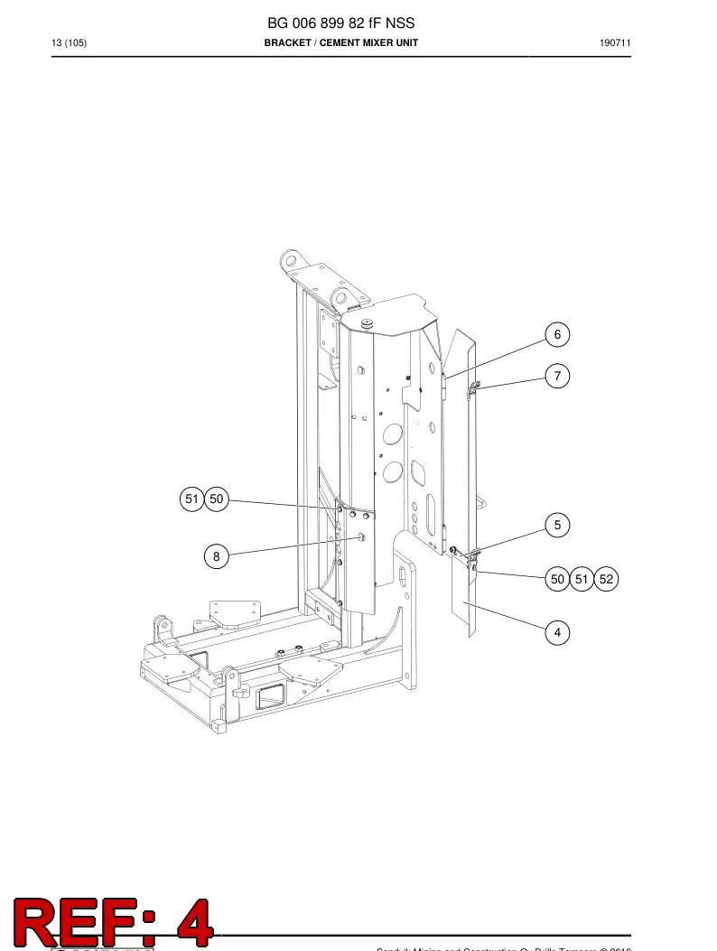 BG00690593b BG 006 905 93b Plate - Sandvik Technical Drawing
