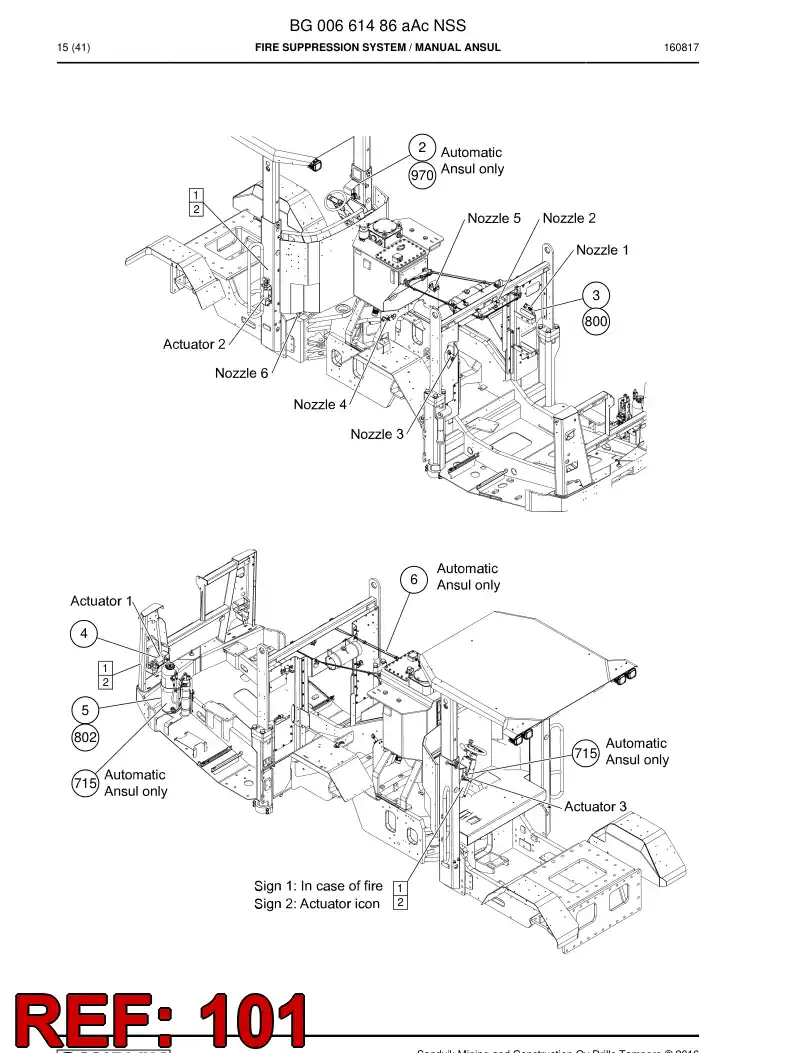 BG00691134a BG 006 911 34a Actuator, Dashboard - Sandvik Technical Drawing