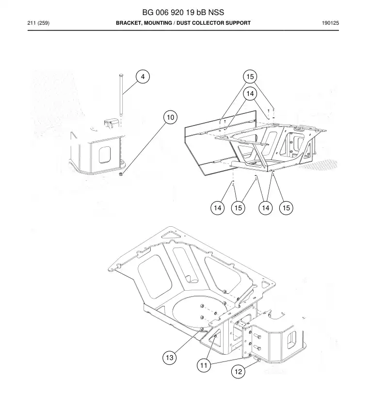 BG00692019b BG 006 920 19b Bracket, Mounting - Sandvik Technical Drawing