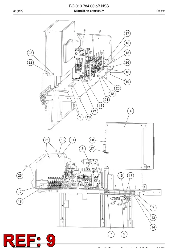 BG00692257b BG 006 922 57b Slipper Pad - Sandvik Technical Drawing