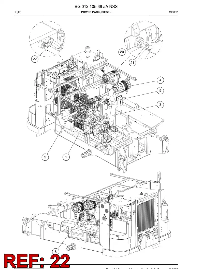 BG00692547a BG 006 925 47a Clamp, Hose - Sandvik Technical Drawing