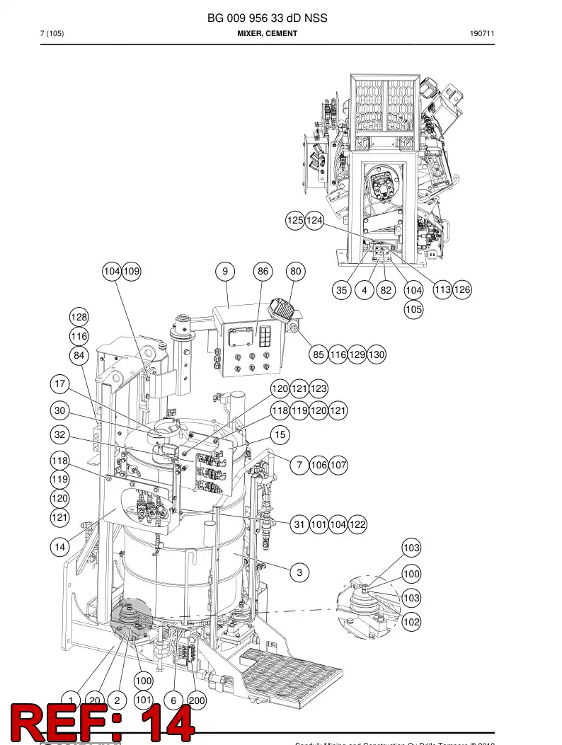 BG00692994a BG 006 929 94a Plate, Rubber - Sandvik Technical Drawing