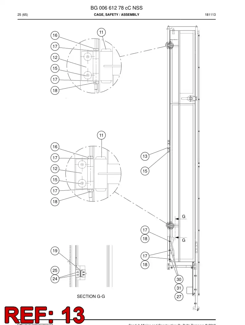 BG00693277a BG 006 932 77a Piece, Fastening - Sandvik Technical Drawing