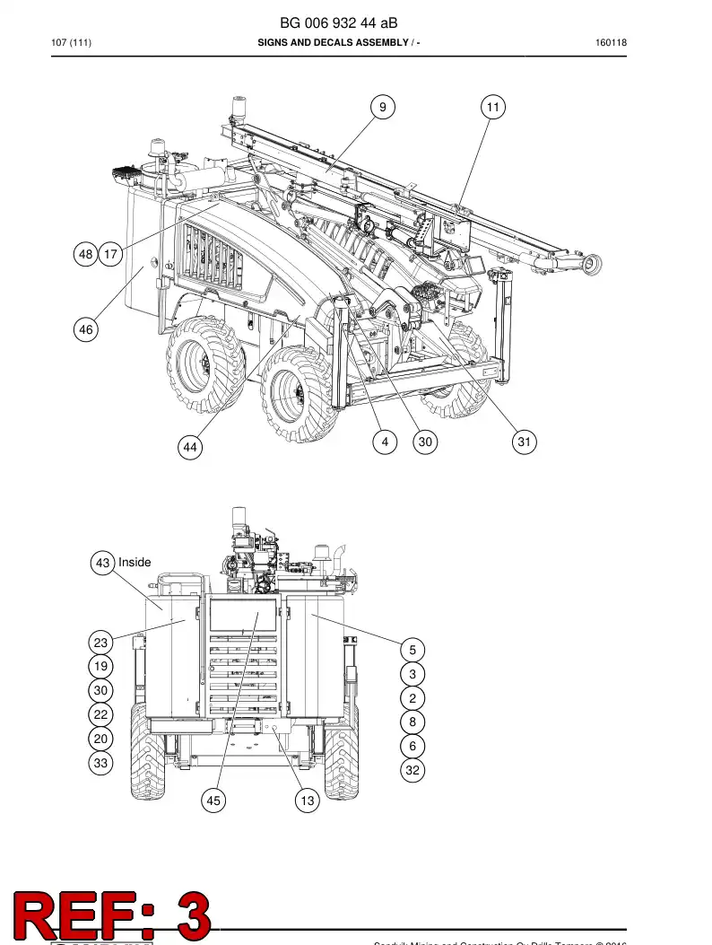 BG00693368a BG 006 933 68a Sign - Sandvik Technical Drawing