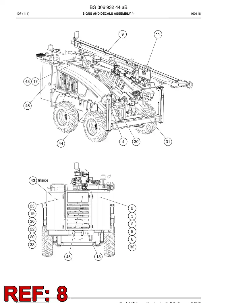BG00693371a BG 006 933 71a Sign - Sandvik Technical Drawing
