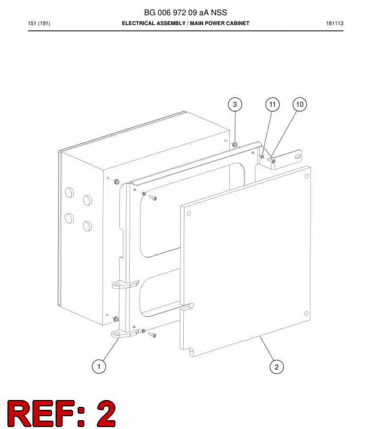 BG00693380a BG 006 933 80a Shield, Heat - Sandvik Technical Drawing