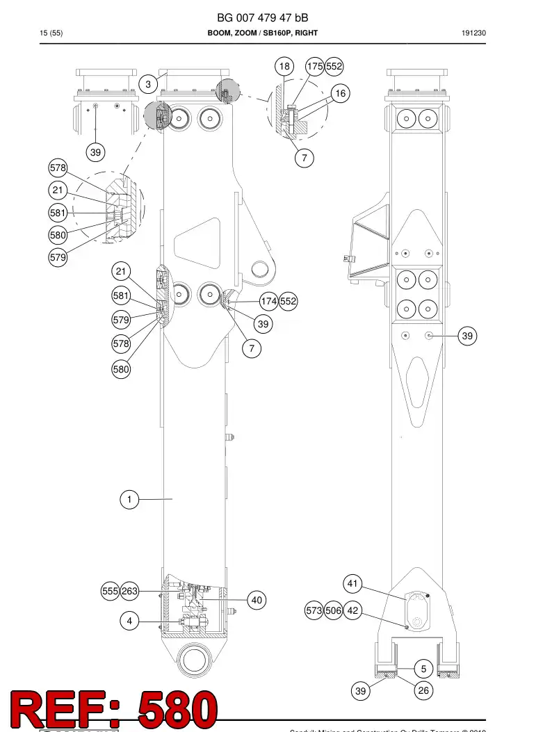 BG00693394a BG 006 933 94a Screw, Adjusting - Sandvik Technical Drawing