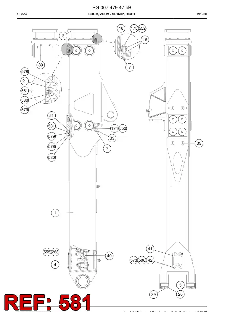 BG00693403a BG 006 934 03a Screw, Locking - Sandvik Technical Drawing