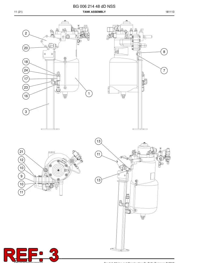 BG00693565a BG 006 935 65a Bracket - Sandvik Technical Drawing