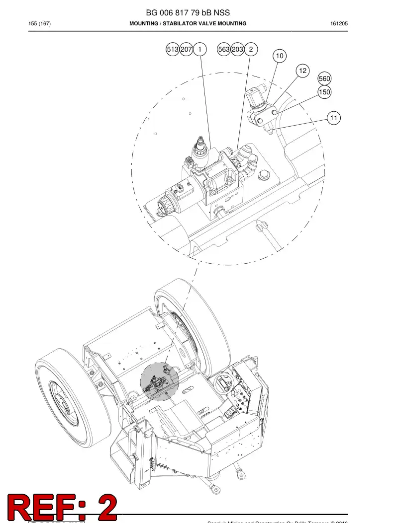 BG00693624a BG 006 936 24a Plate, Mounting - Sandvik Technical Drawing